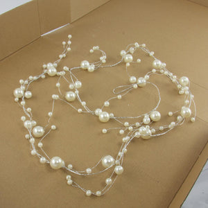 Alternating Giant Pearl Wired Garland