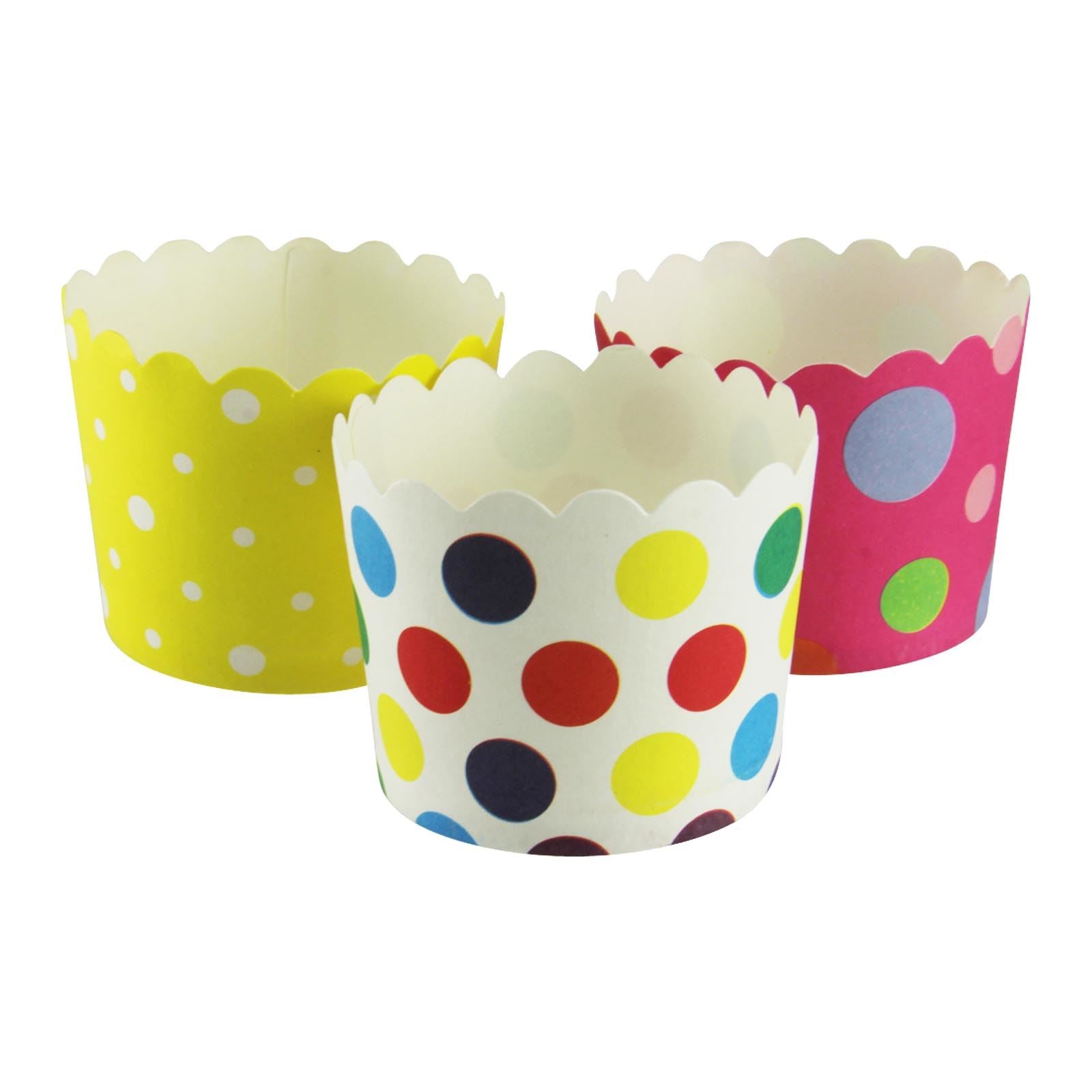 120x Premium Hard Small Cupcake Cases - Set of 3 Colours