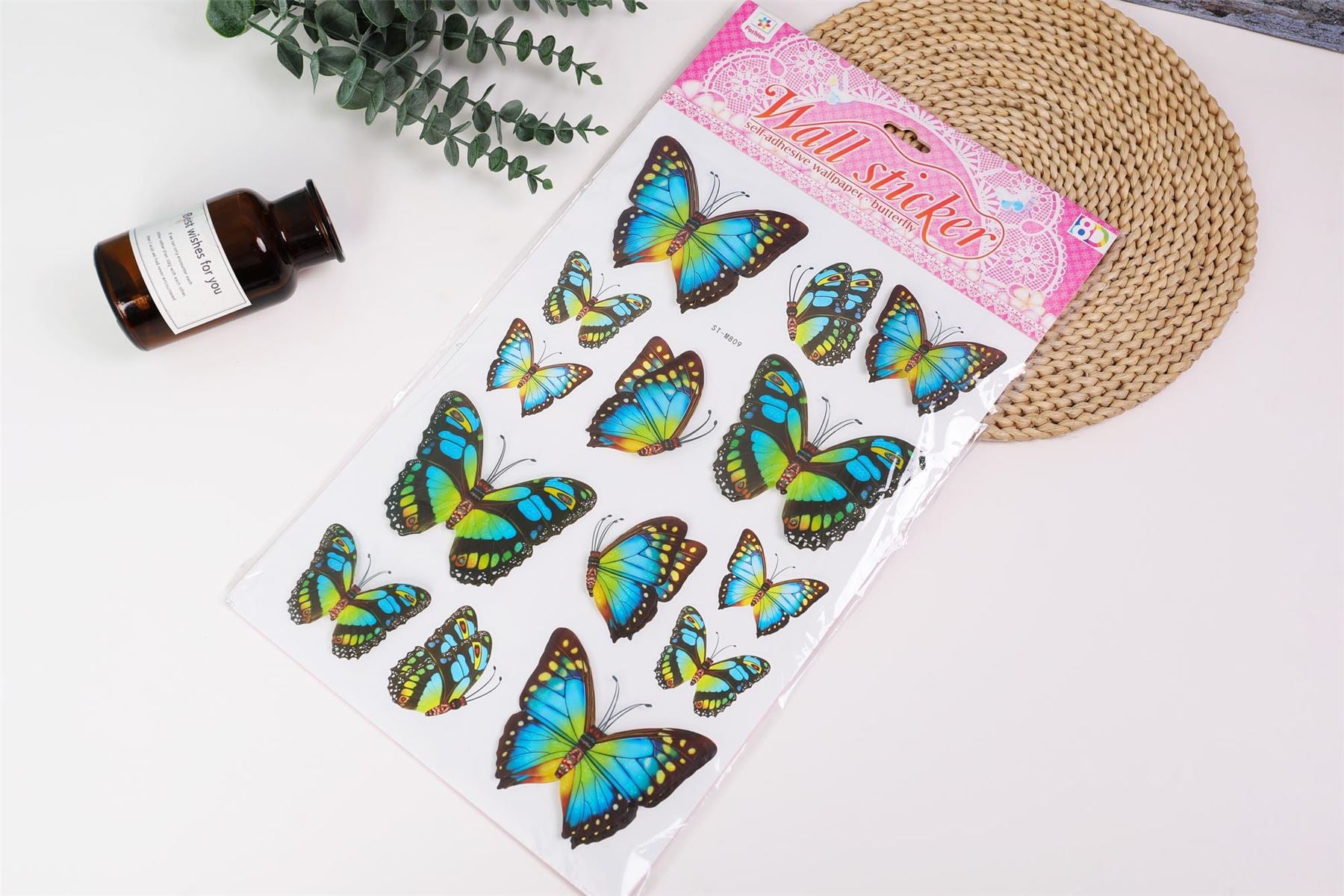Large 3D Fluttering Butterfly Stickers