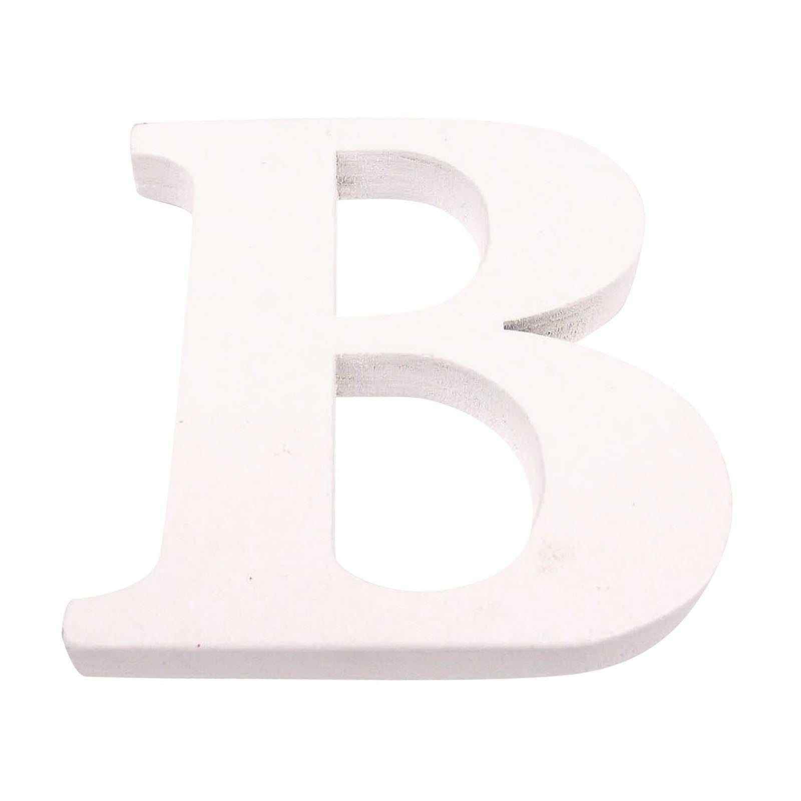 8cm White Painted Wooden Numbers and Alphabets