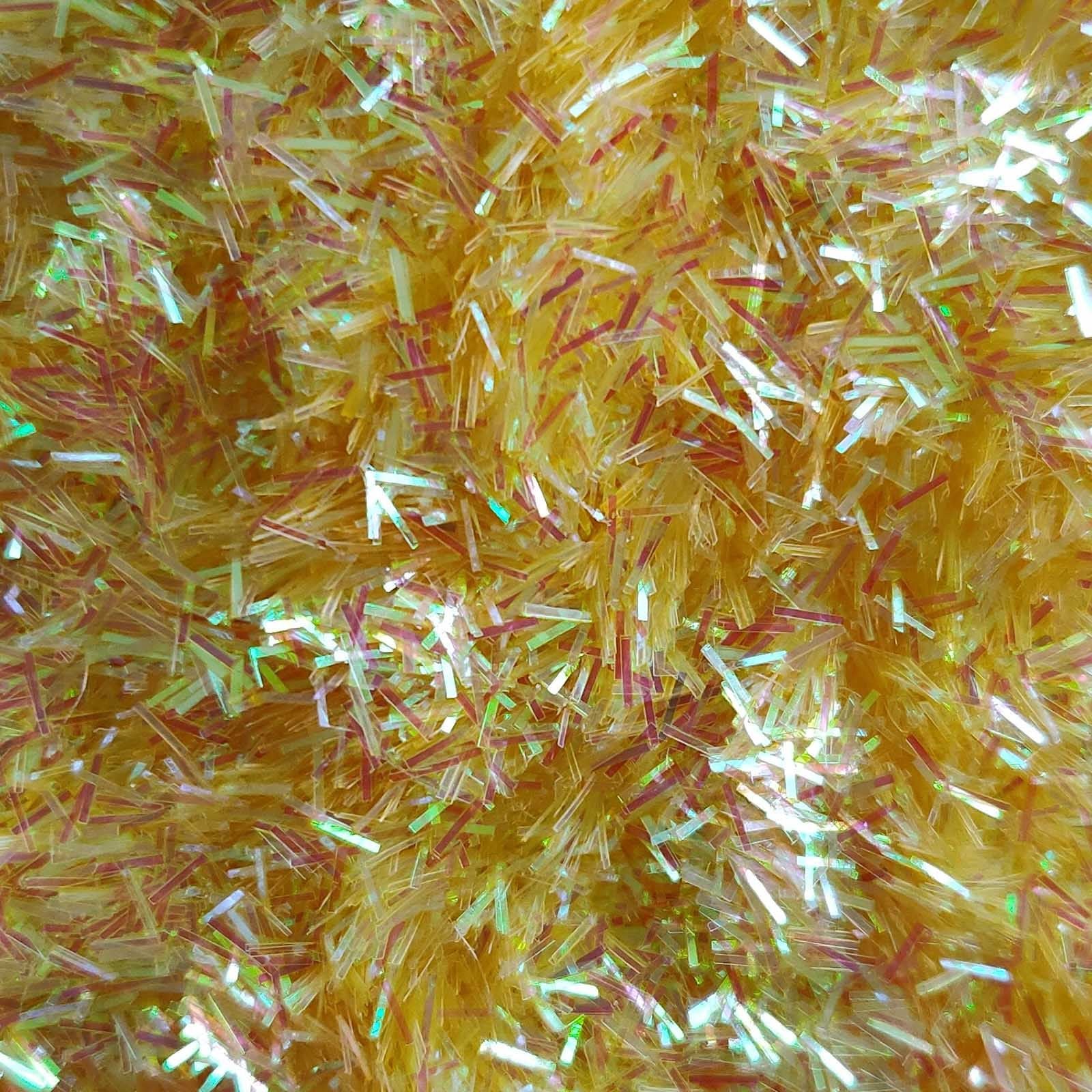 Glitter Elements - Iridescent Mustard - 3mm Tinsel