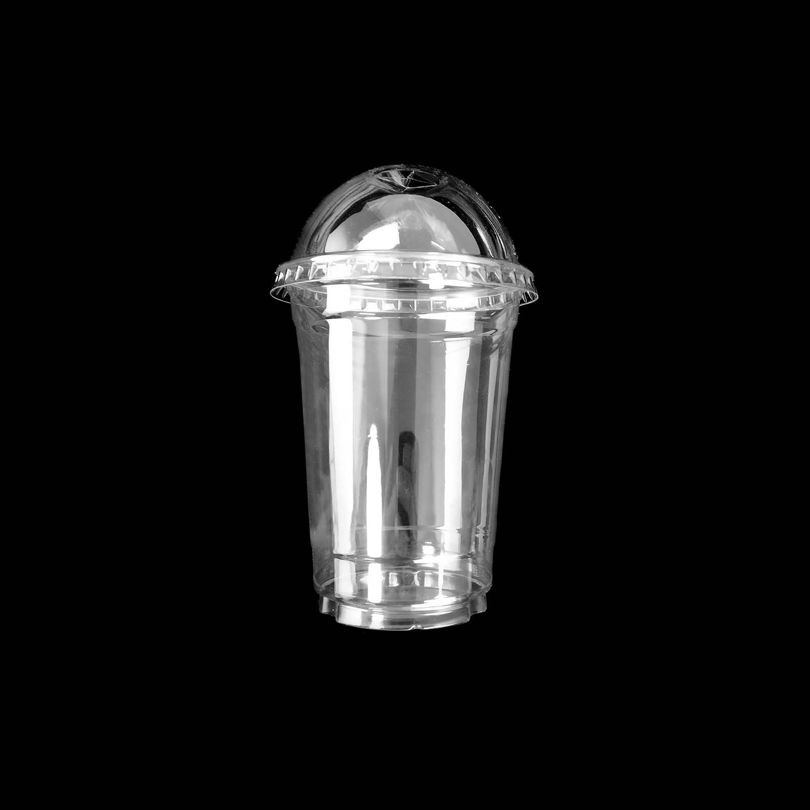 Disposable Clear Milkshake Cups with Dome Lids