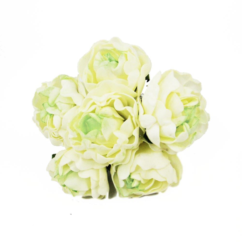 6x Foam Peony Flowers