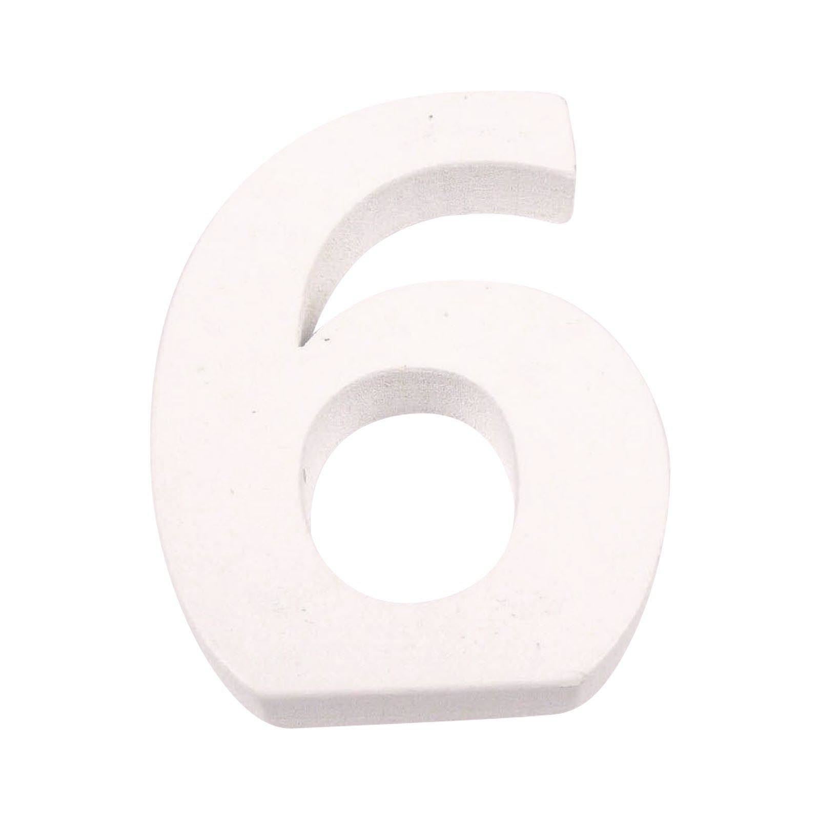 8cm White Painted Wooden Numbers and Alphabets