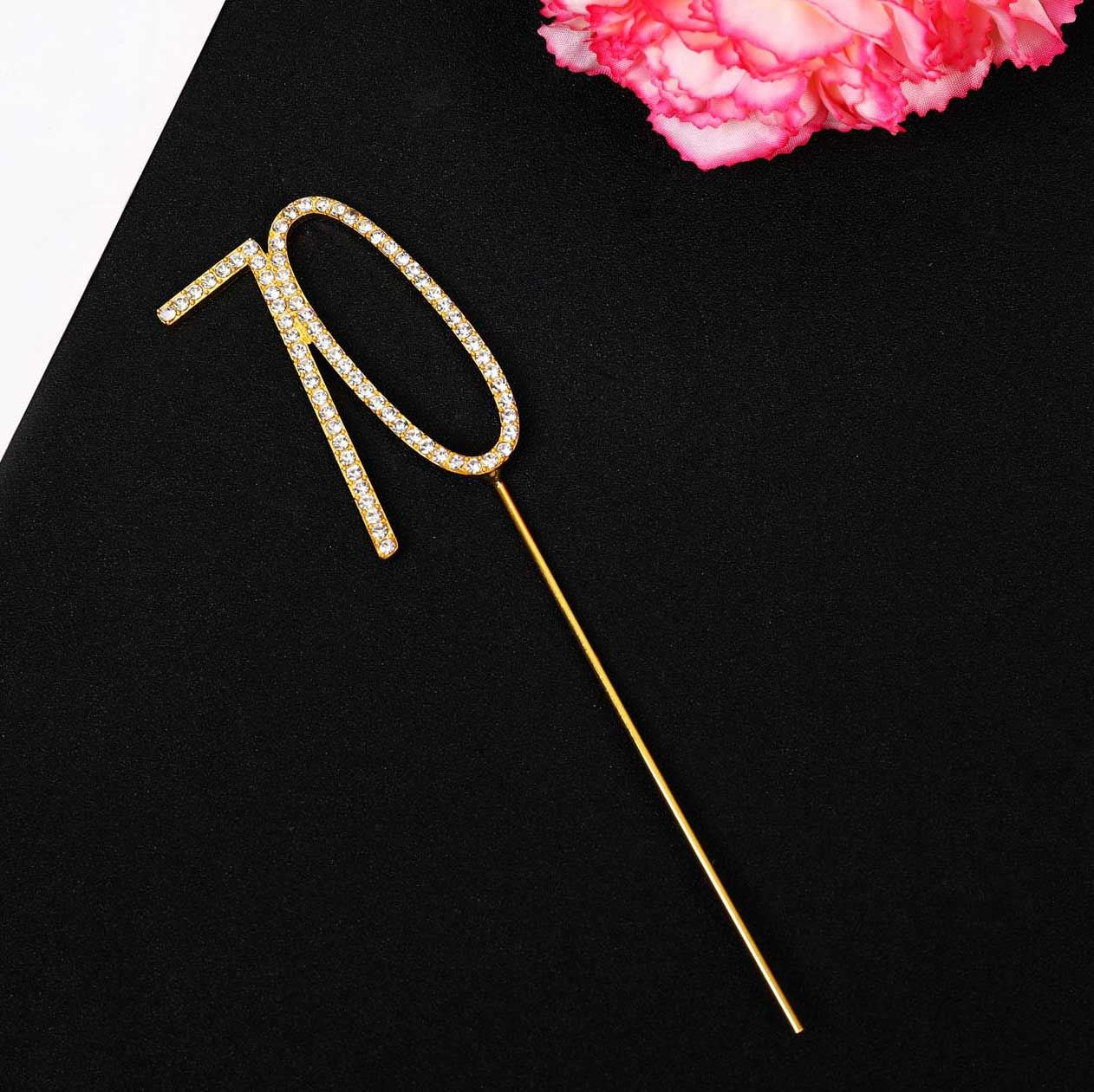 Premium Metal Diamante Number Cake Toppers