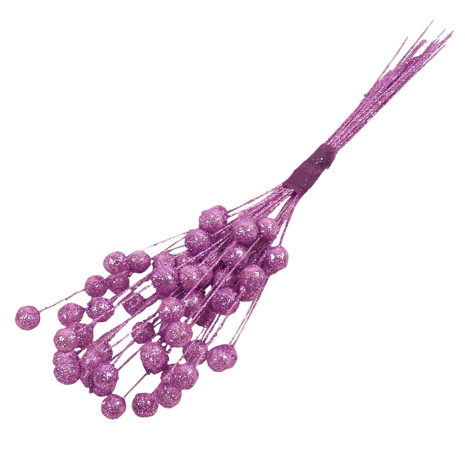 28 Stems of Mini Glitter Balls