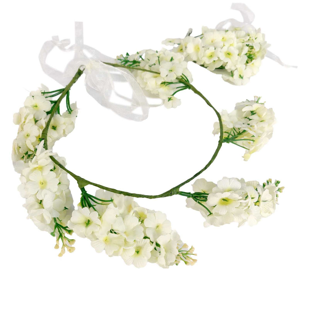 Wisteria Flower Crown with Bracelet Set
