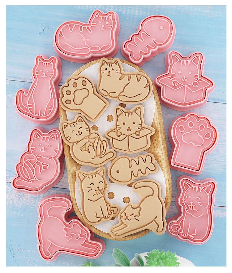 Set of 8 Premium Embossing Cookie Cutters