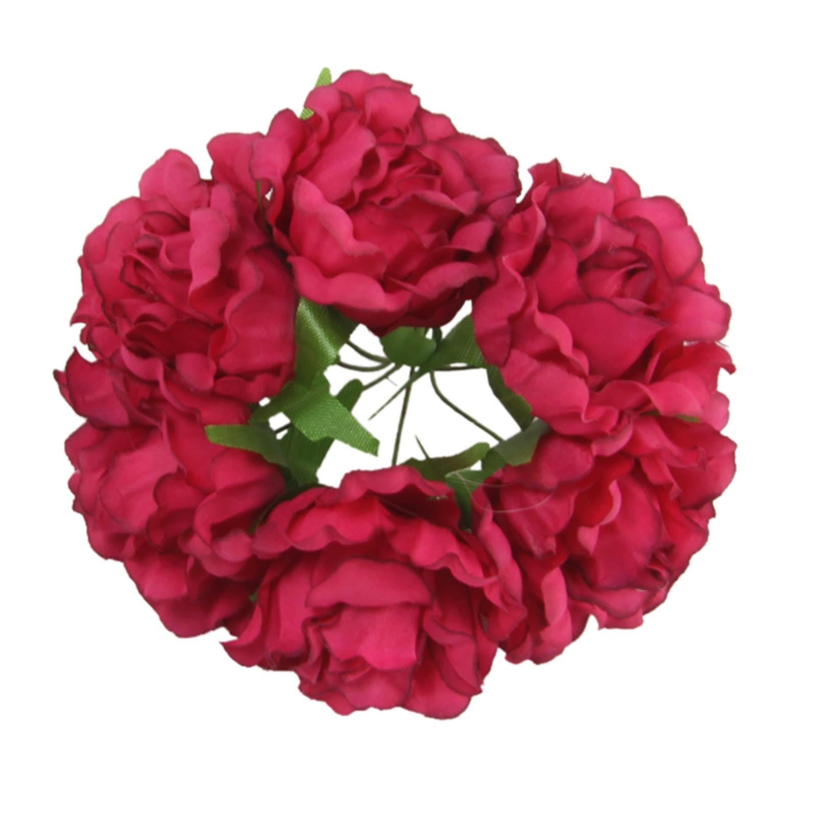 Soft Touch Bunch of 6 Frilly Flowers