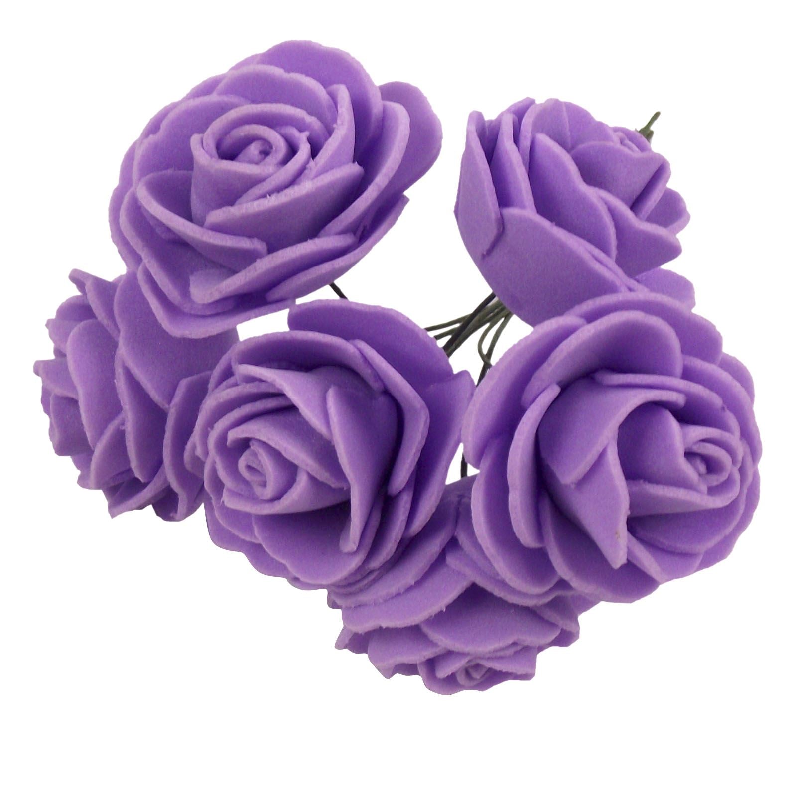 2x Bunches 4cm Small Foam Open Roses