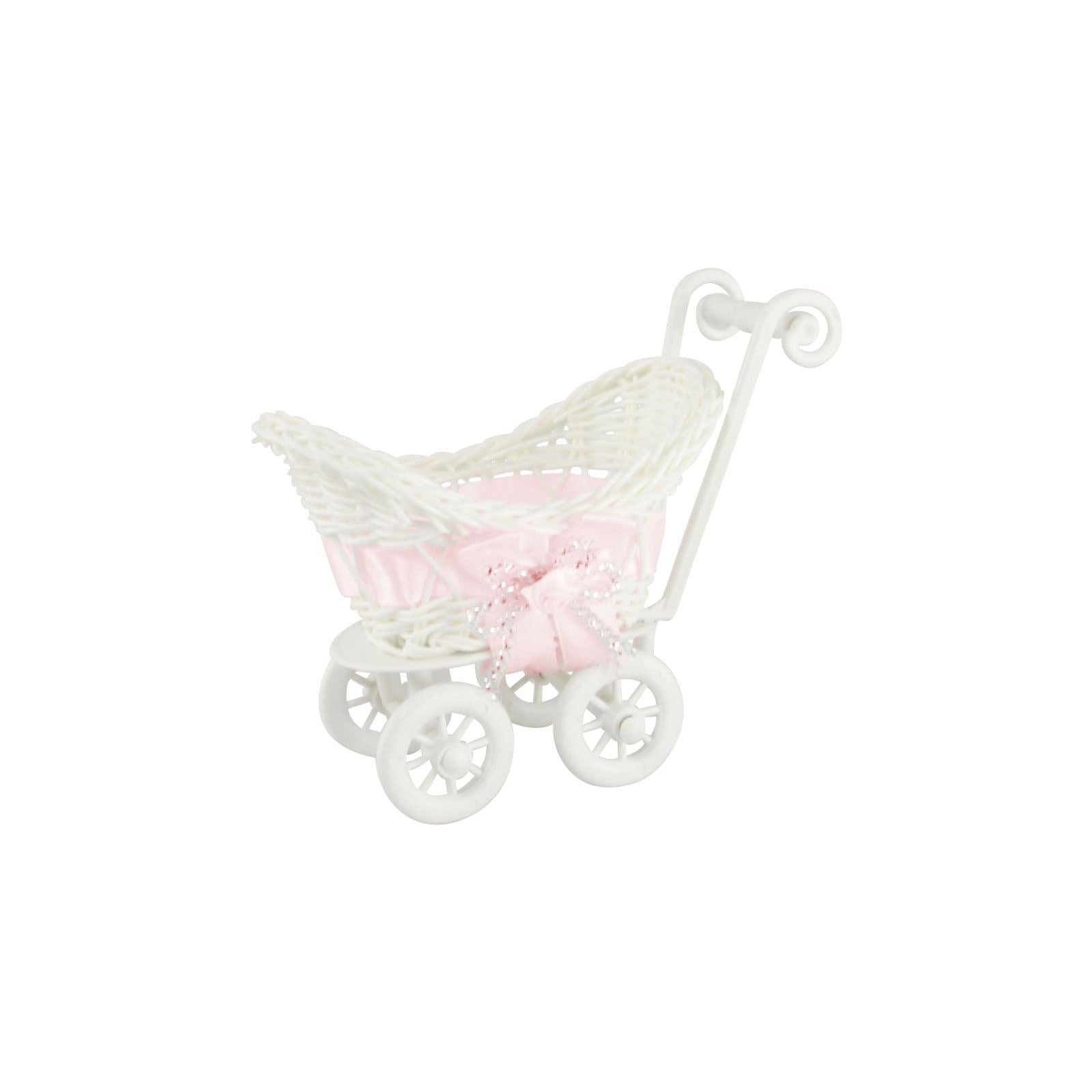 Mini Favour Size Prams with Ribbon
