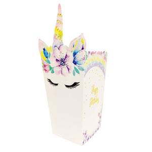 12x Unicorn Theme Party Favour and Popcorn Boxes