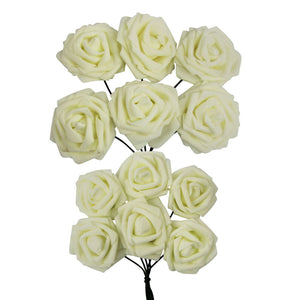 Colourfast Foam Roses - 6 Bunches - Large