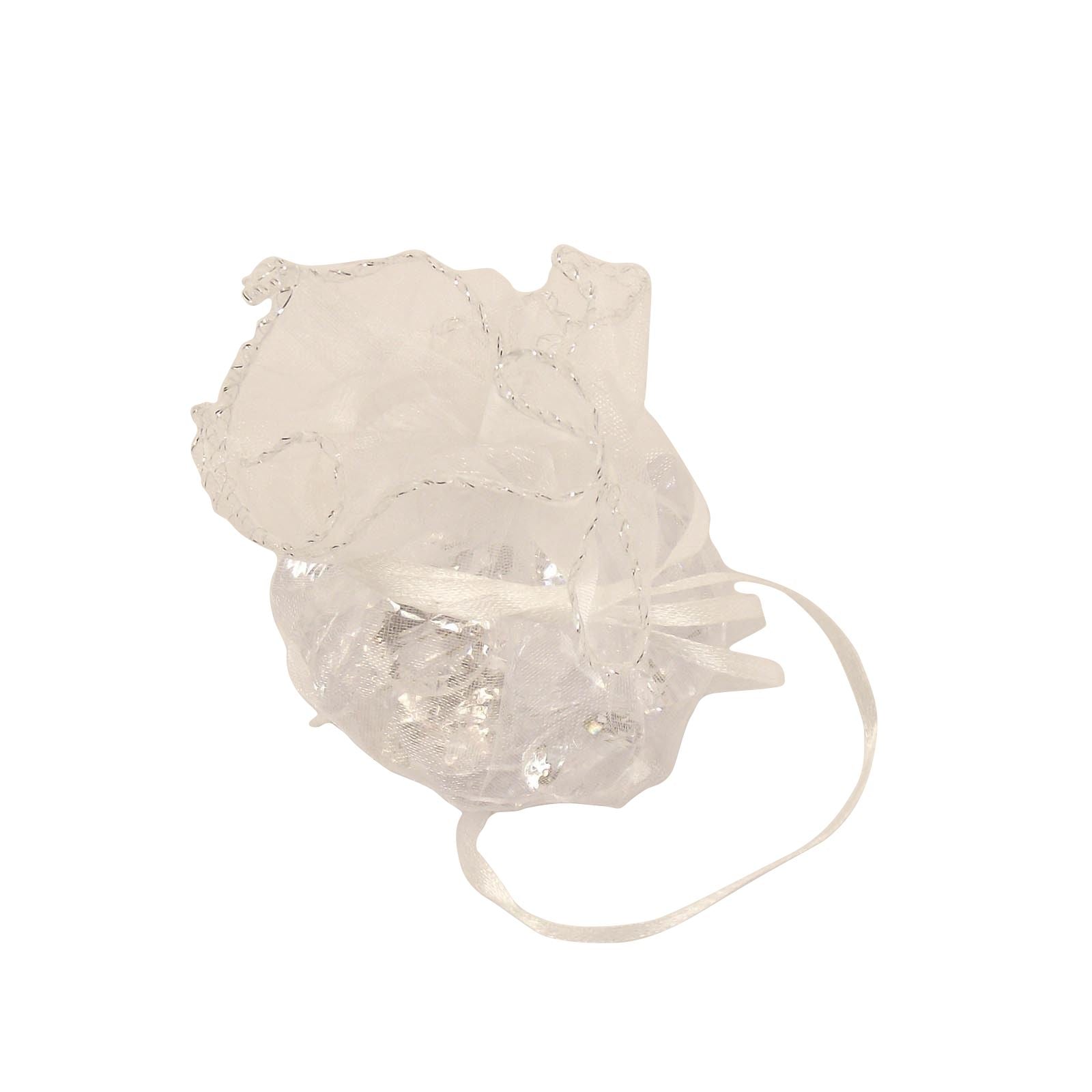 25x Organza Ruffle Pouches