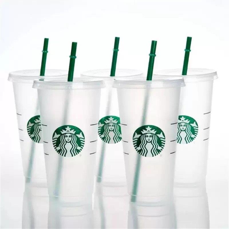 XL 24oz Starbucks Reusable Plastic Cold Coffee Cup