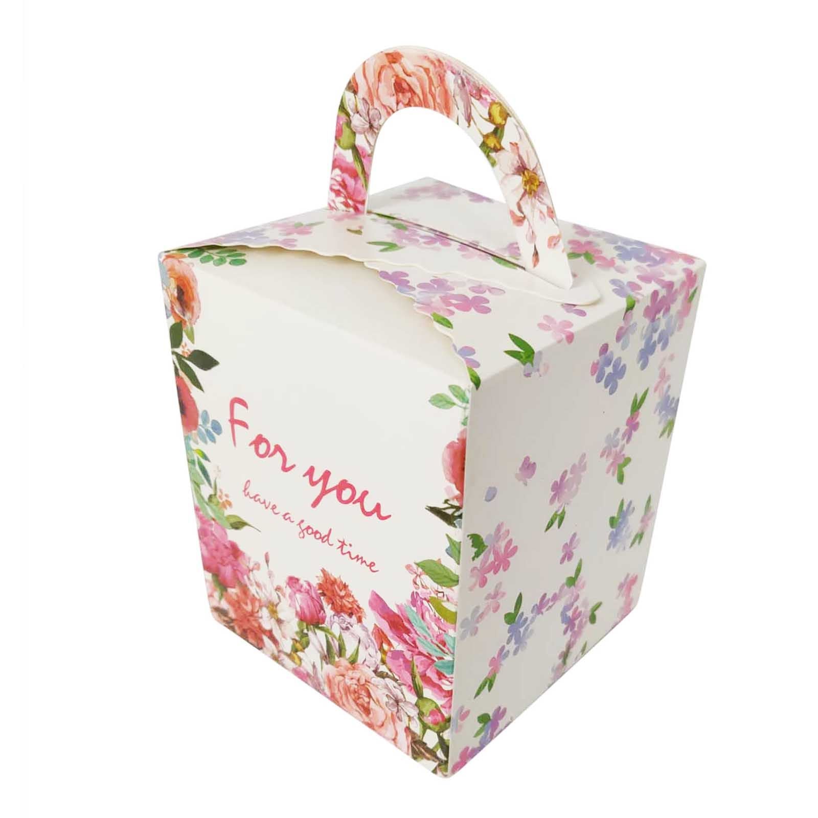 Vintage Printed Large Single Cupcake Boxes