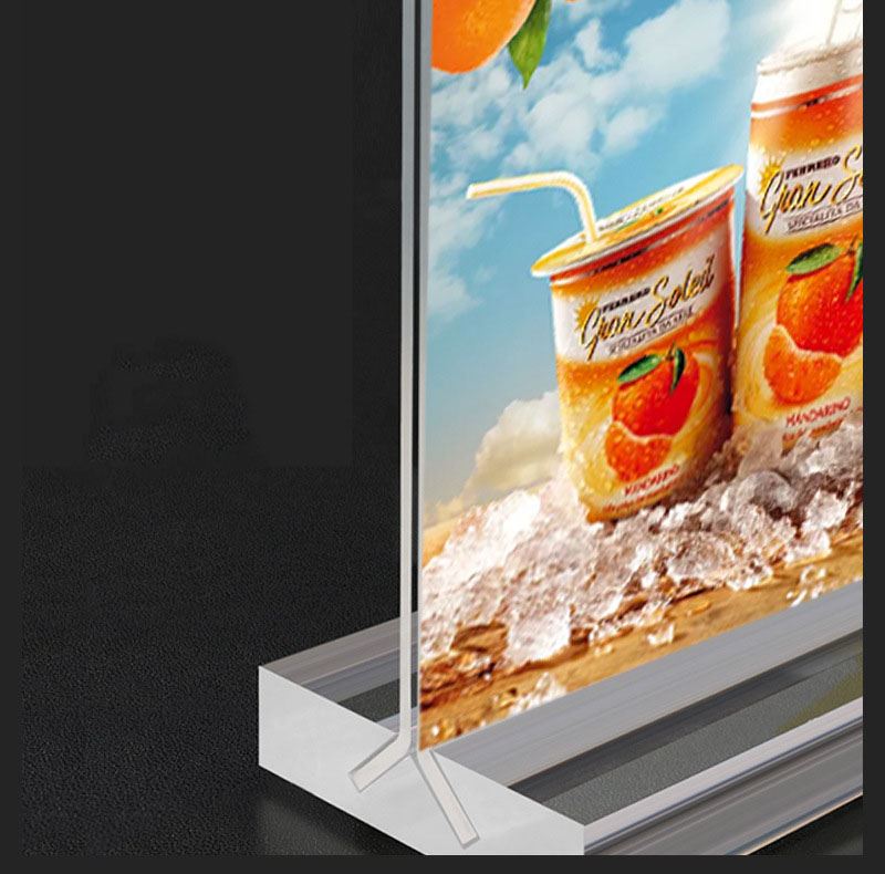 Premium Diamond Finish T-Shape Acrylic Poster Stands