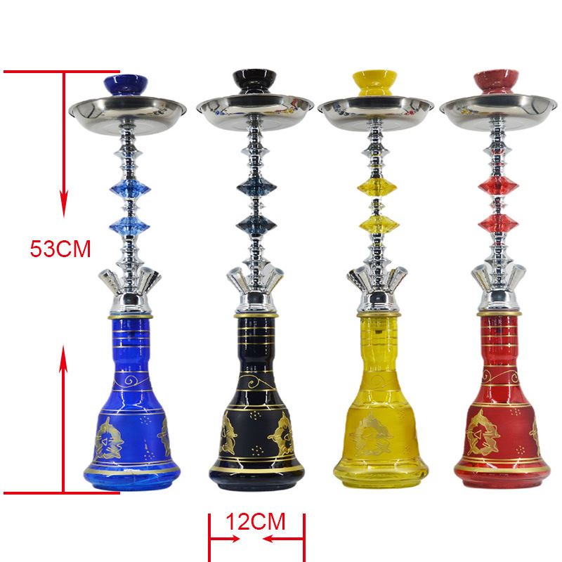 4 Hose Party Hookah with Crystal Stem - Party Shisha Set Arab Kit No Nicotine
