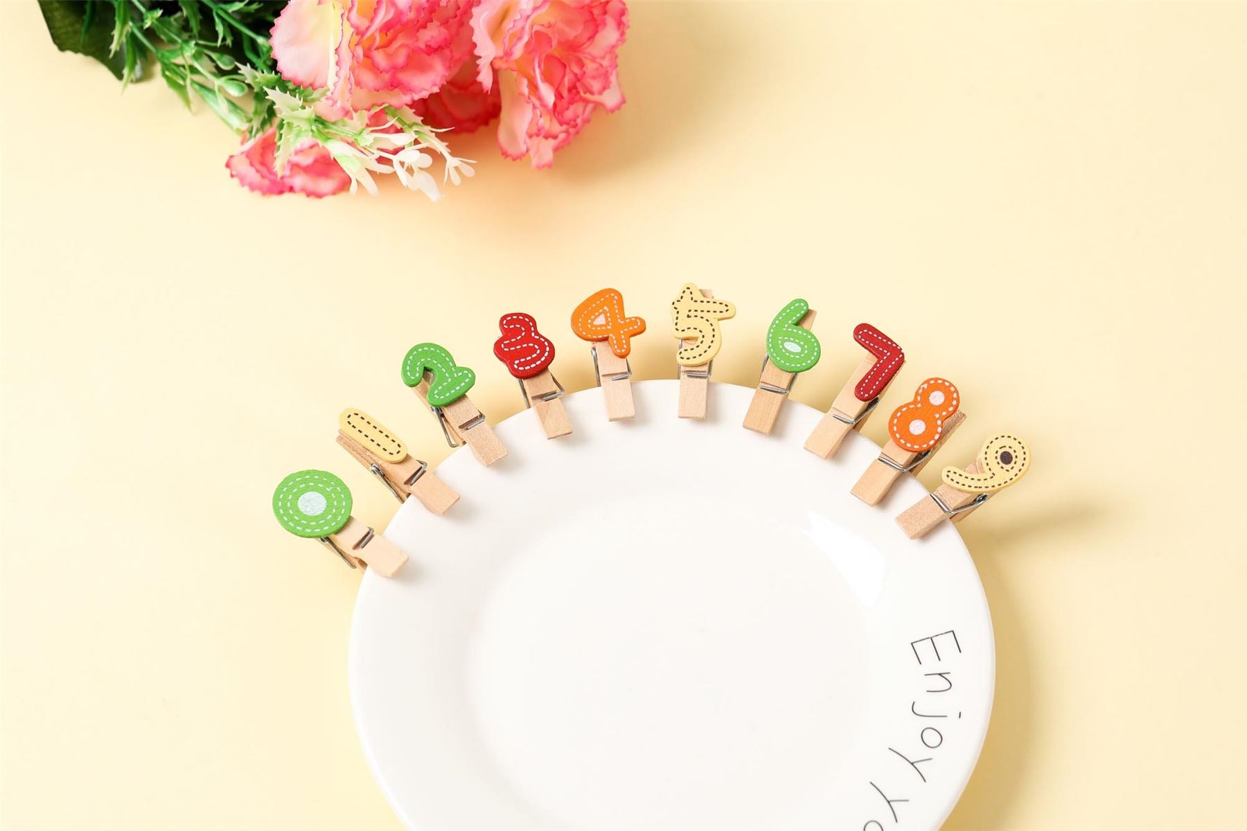 Fancy Printed Assorted Wooden Pegs