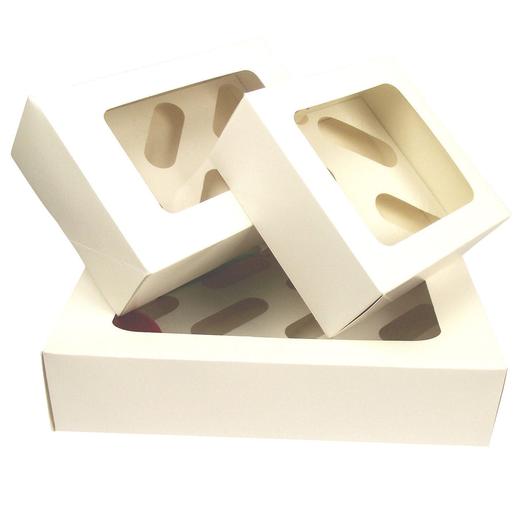 White Cupcake Boxes with Window
