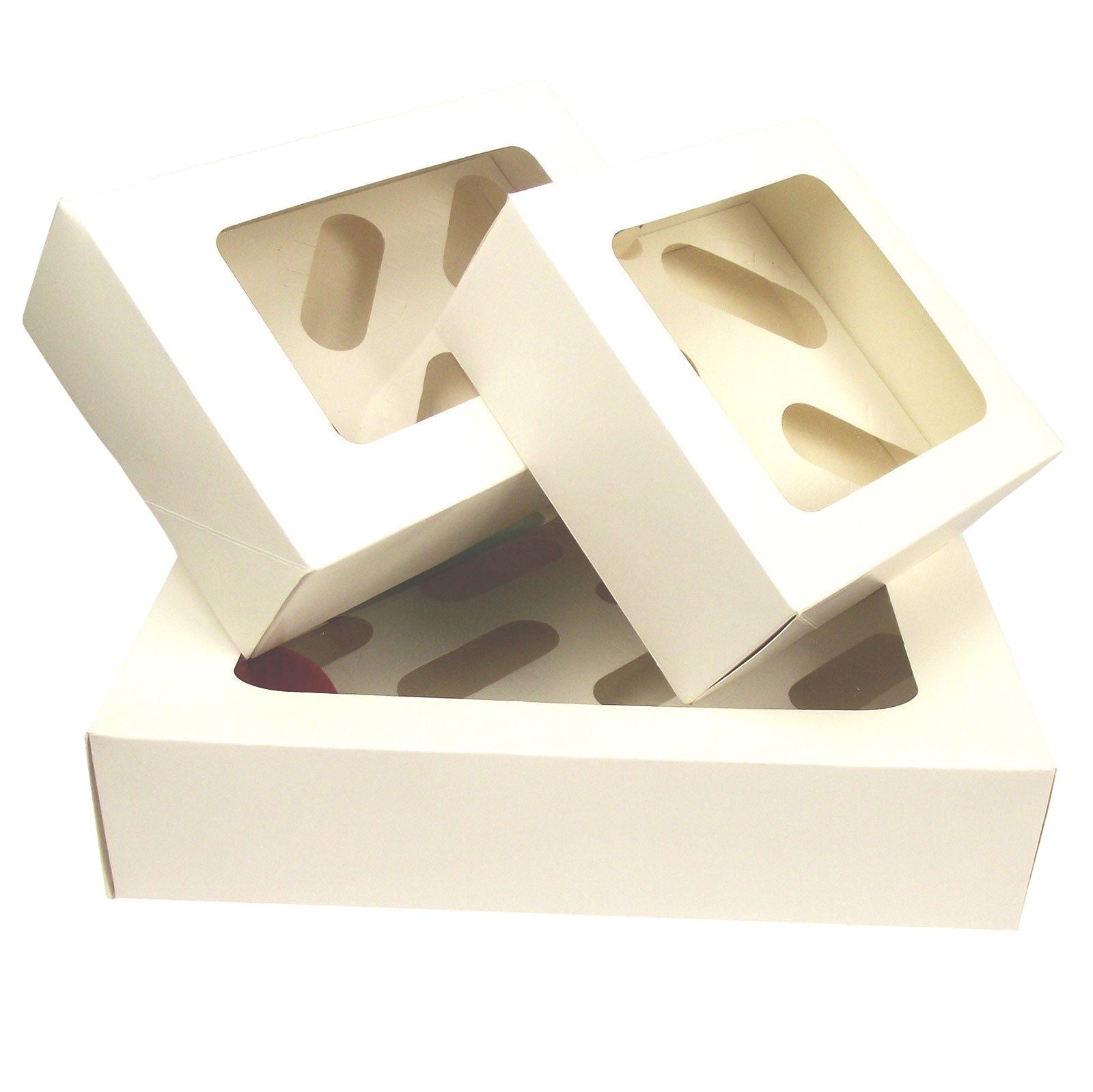 White Cupcake Boxes with Window
