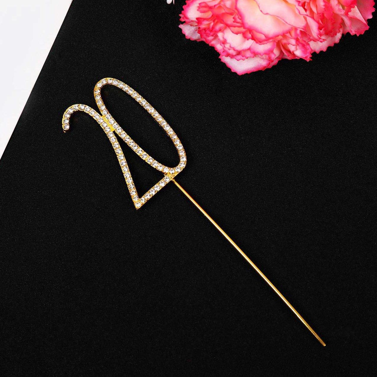 Premium Metal Diamante Number Cake Toppers
