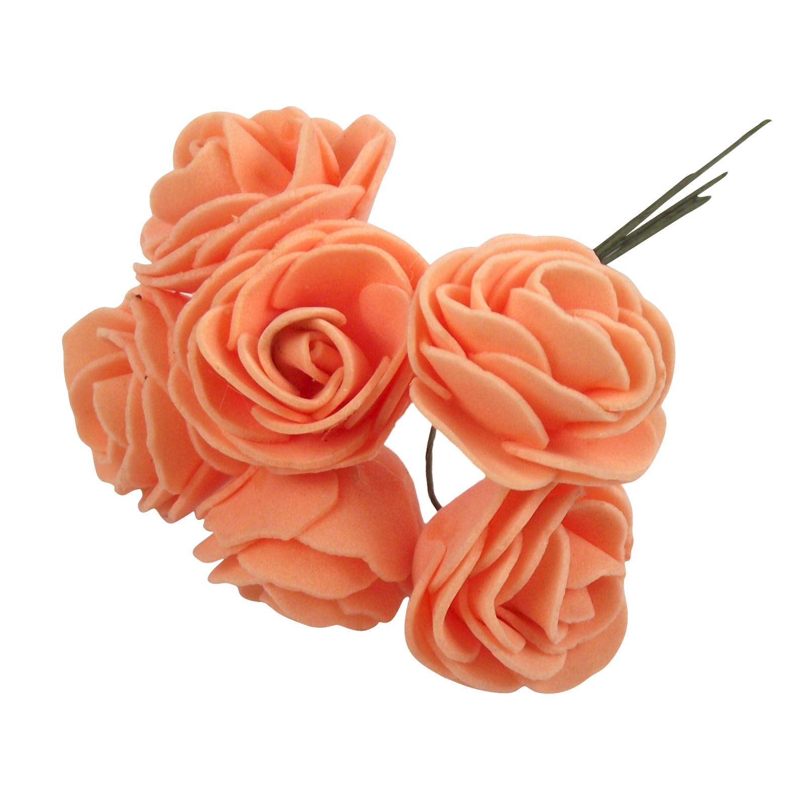 2x Bunches 4cm Small Foam Open Roses