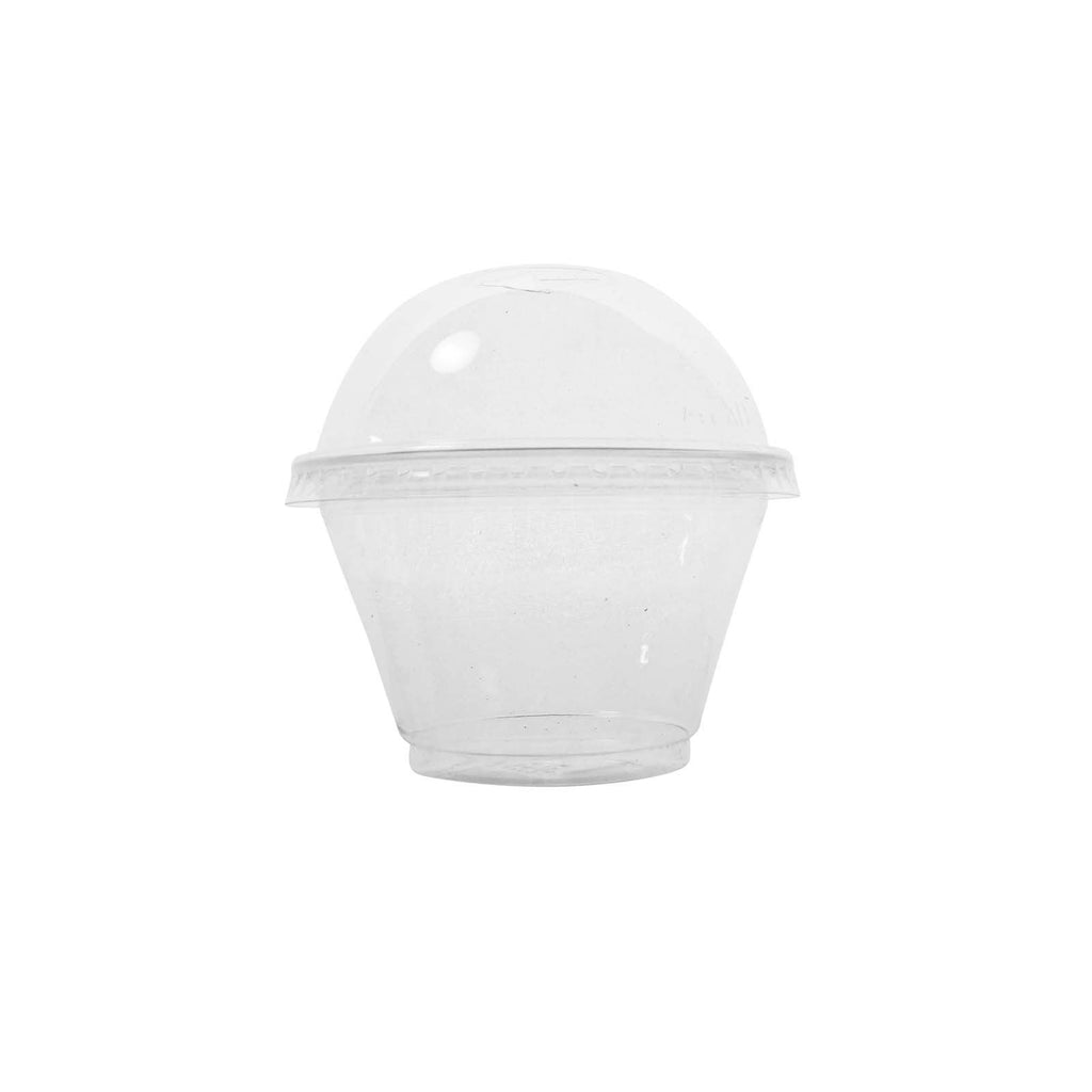 Disposable Clear Milkshake Cups with Dome Lids