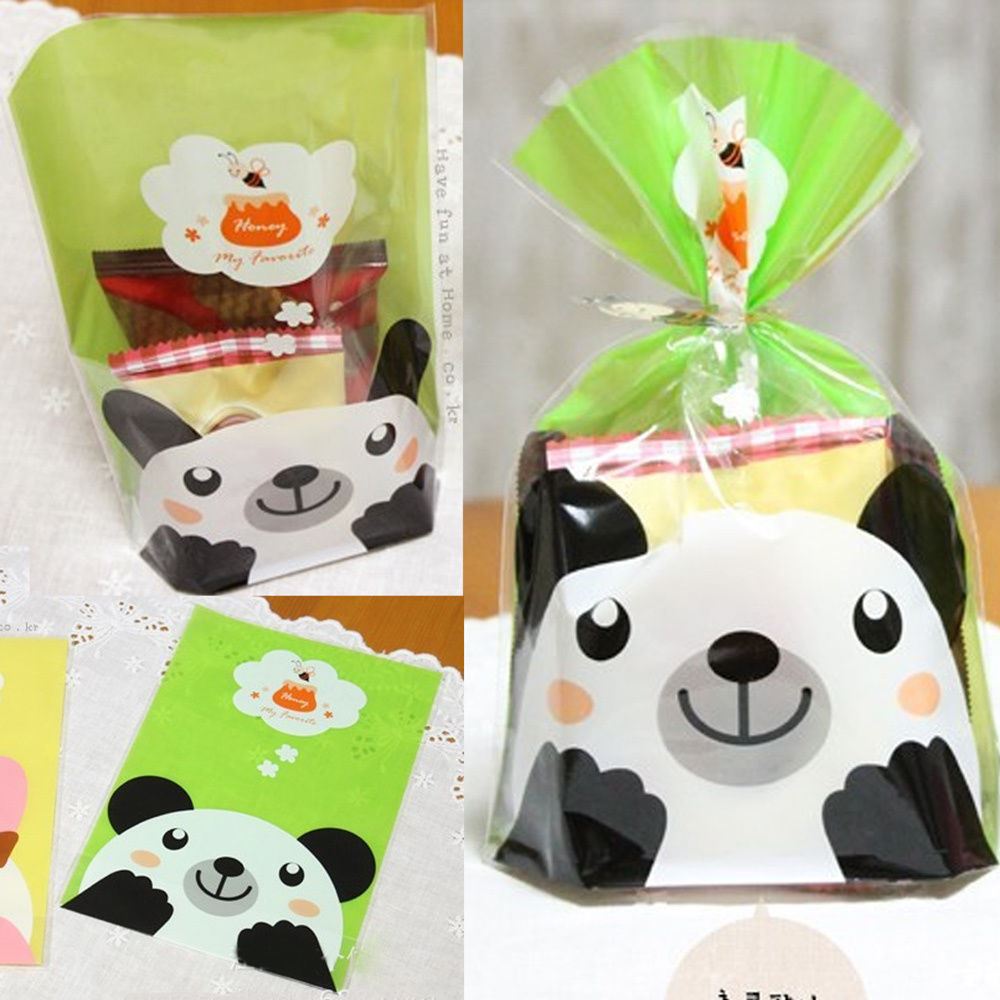 Panda Print Cookie Cello Bags