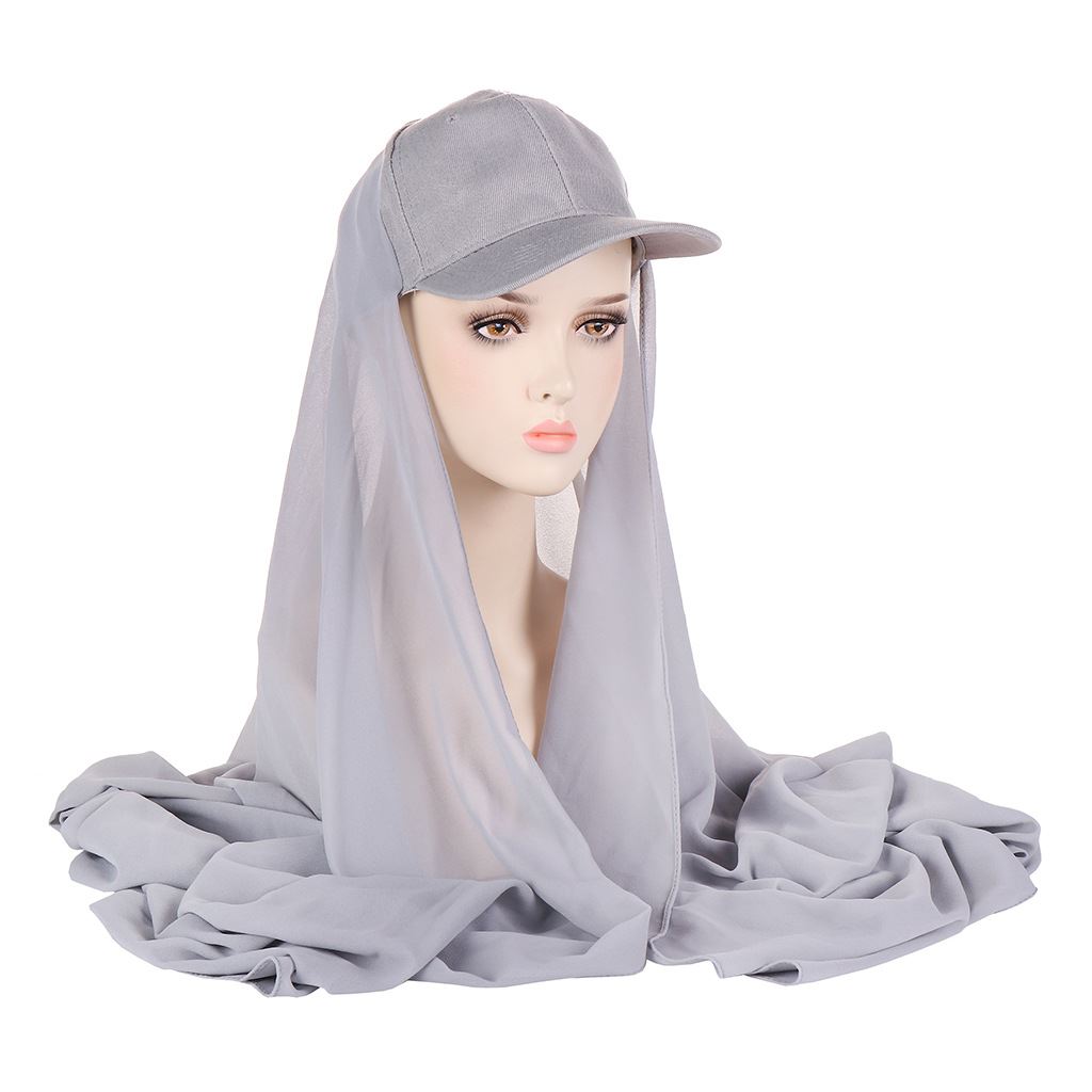Sports Hijab With Baseball Cap Integrated - Sun Visor Hat Scarf