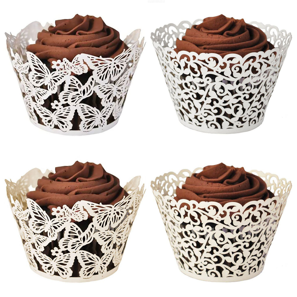Laser Cut Lace Effect Cupcake Wraps