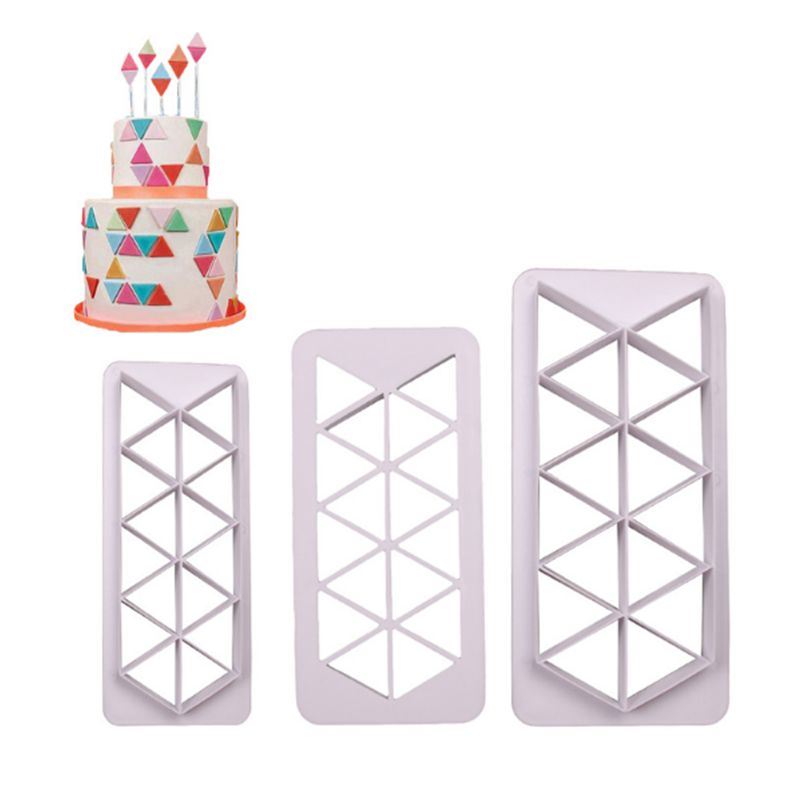 Set of 3 Shaped Plastic Fondant Cutters