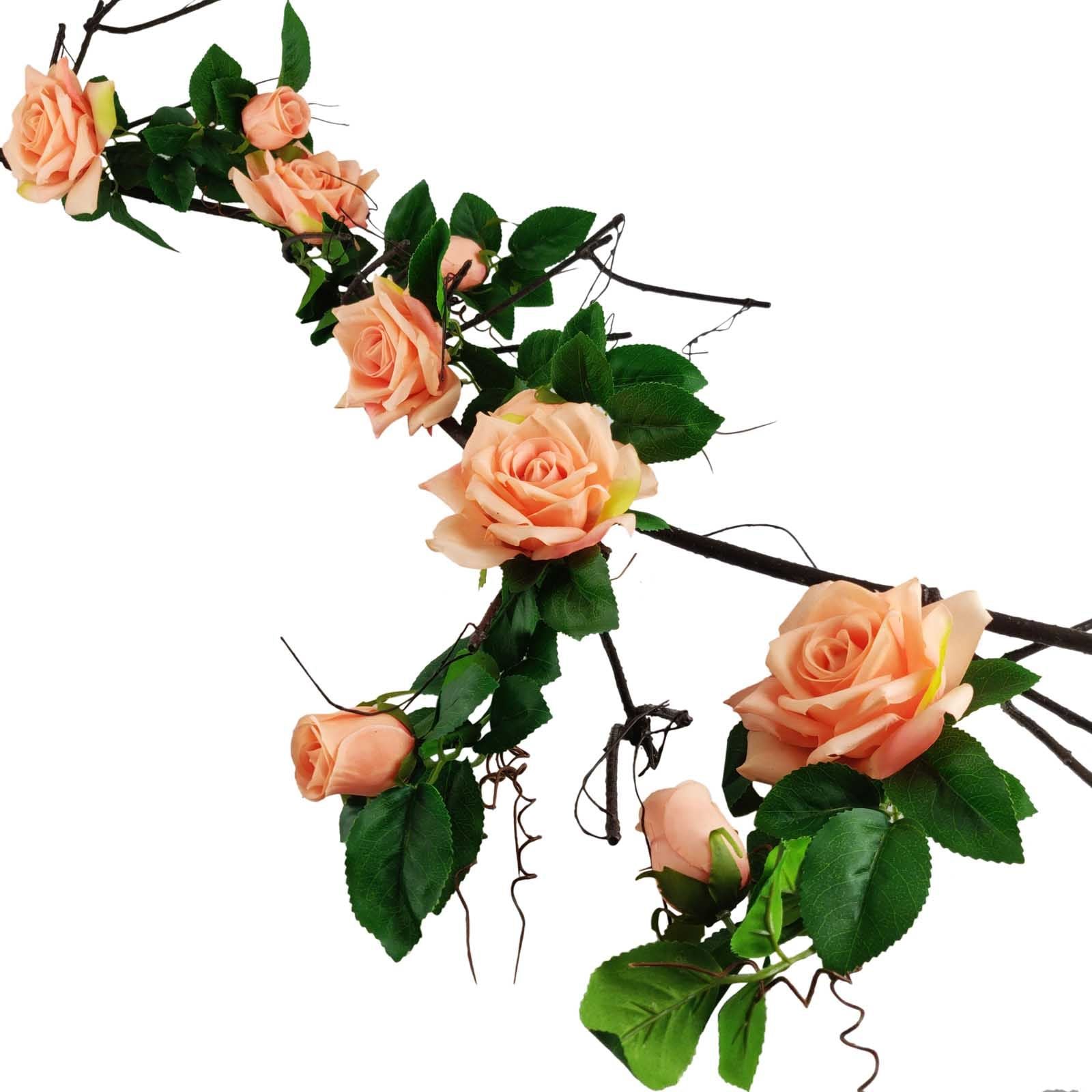 Rustic Branch Rose Garland