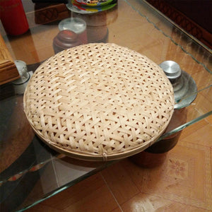 2x Natural Bamboo Chaba Basket - Roti Naan Tray Hamper Holder Kitchen Poppadom Fruit