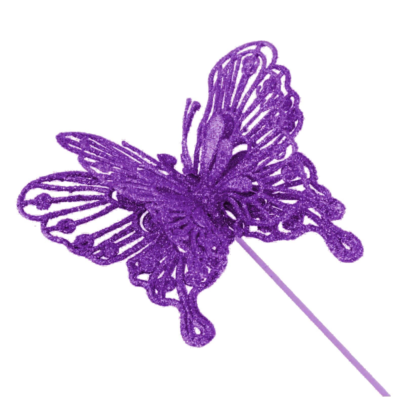 Heavy Glittered Large Double Layer Butterflies