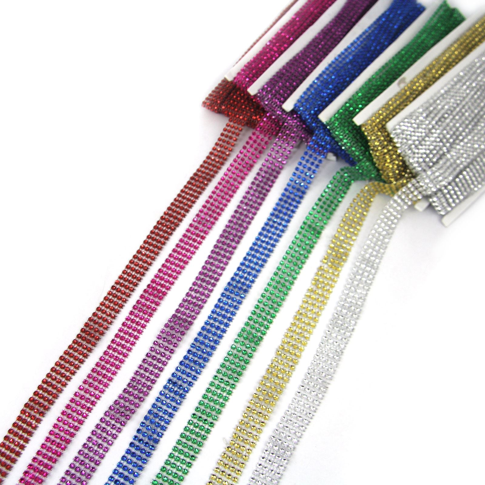 Diamante Effect Ribbon - 4 Rows