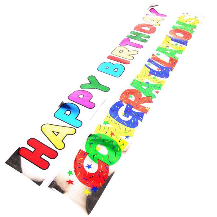 6x Shiny Foil Party Banners