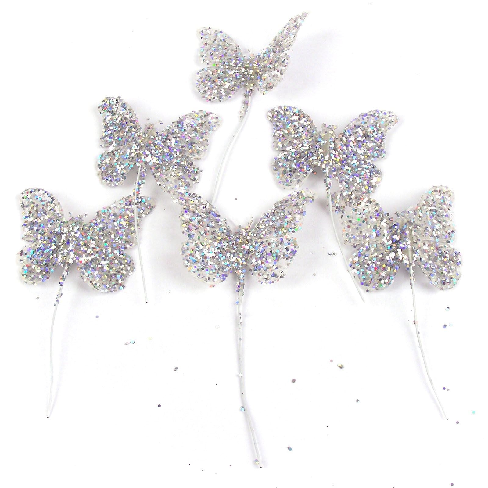 Full Glittered Butterfly Picks
