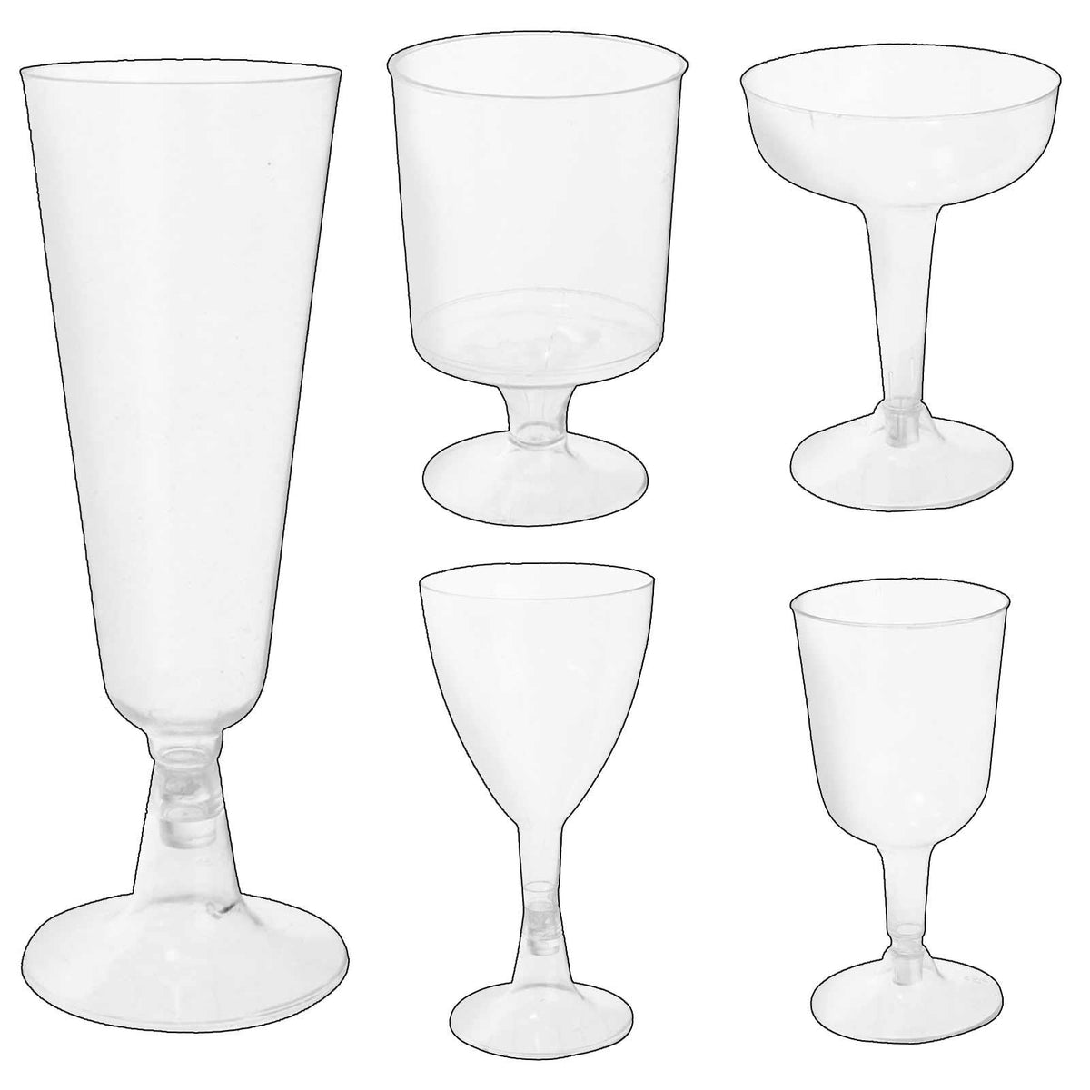 Disposable Plastic Wine Glasses Petallica