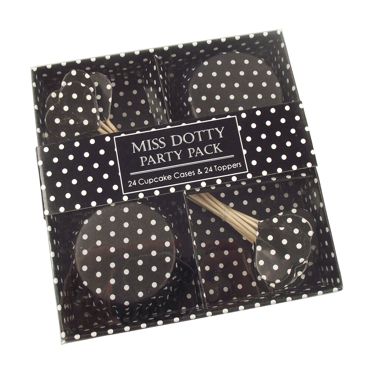 48 Piece Miss Dotty Cupcake Cases and Toppers