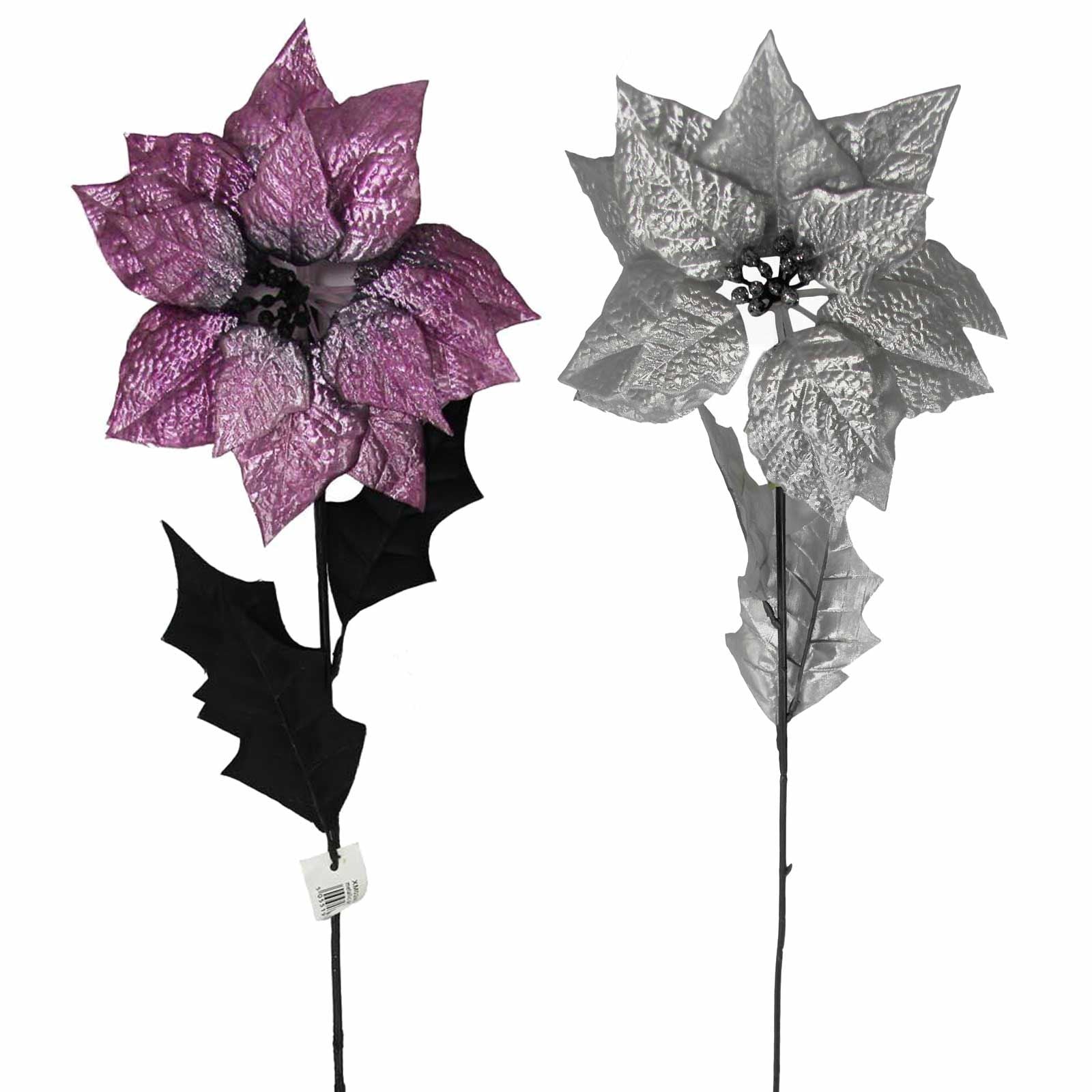 Metallic Poinsettia with Glitter