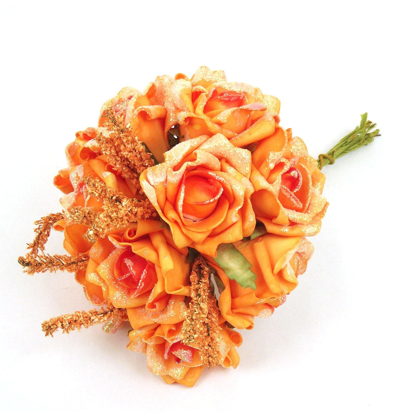 10 Foam Roses With or Without Glitter