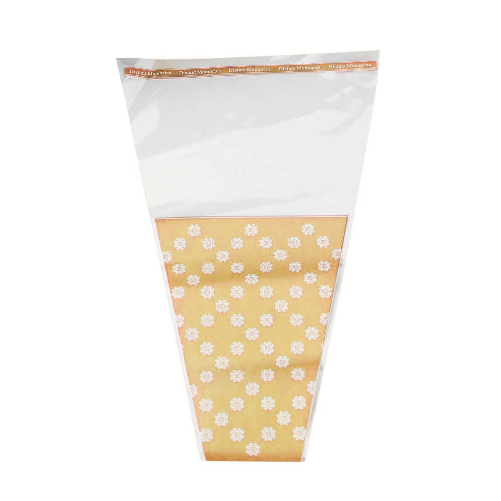 Coloured Printed Square Posy Wraps