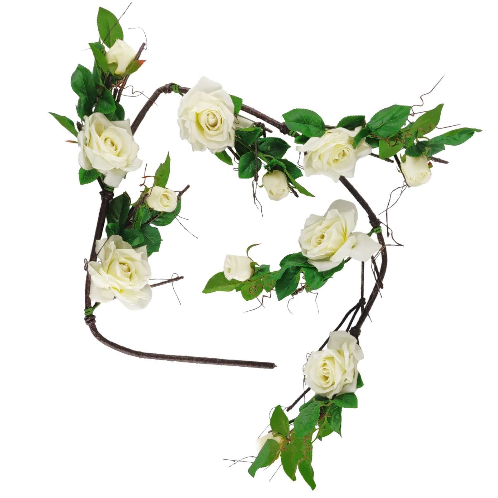 Rustic Branch Rose Garland