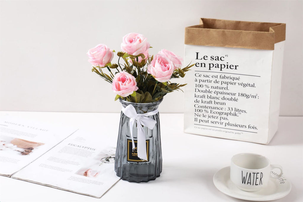 Bunch of 6 Small Vintage Artificial Peonies