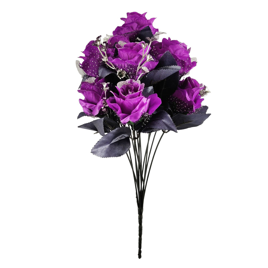 Large 12 Head Bling Glitter Vivid Bouquet