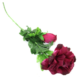 2 Head Jumbo Giant Rose Spray