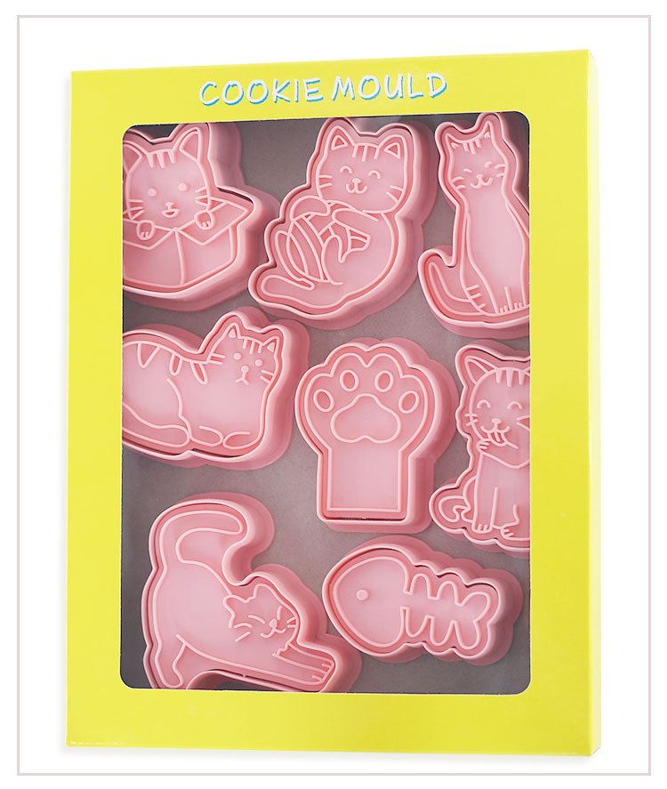 Set of 8 Premium Embossing Cookie Cutters