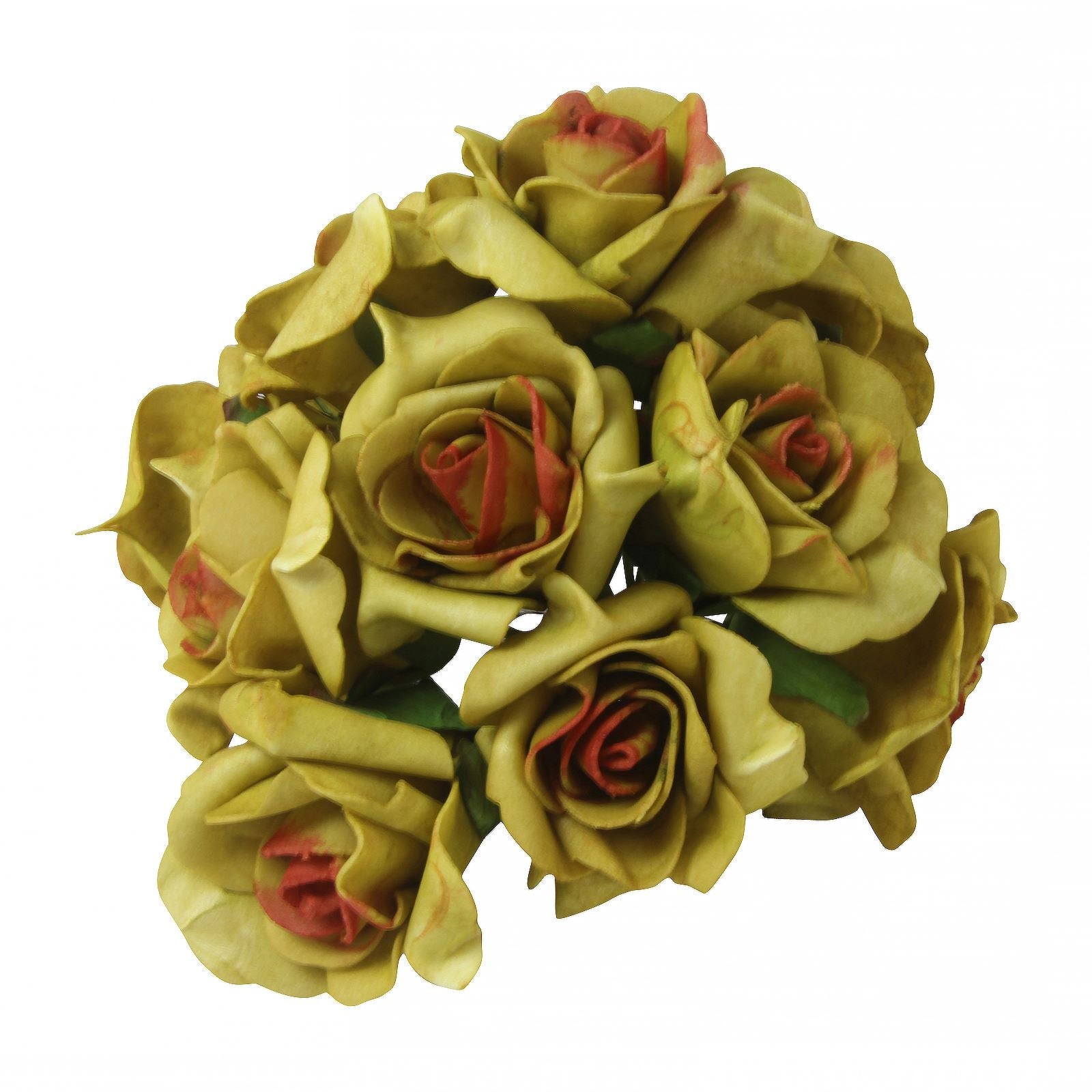 Bunch of 10 Post-Dye Foam Roses
