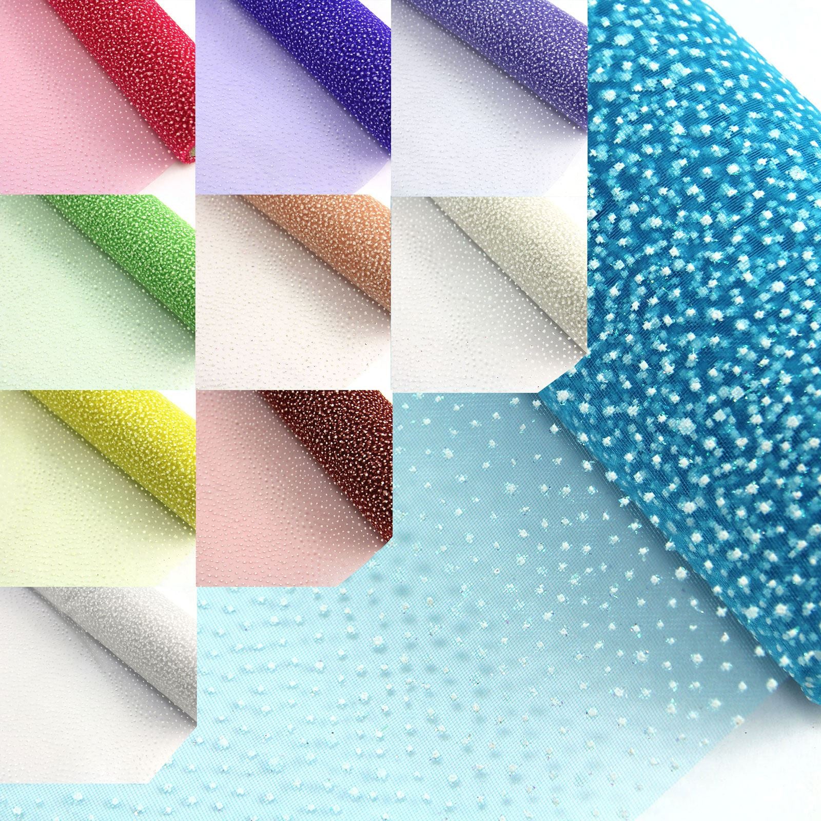 White Spot Organza Mesh - 52cm x 5 Yards